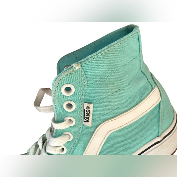 Vans Filmore Hi Tapere Platform in Aqua Sky Canvas sz 7 Sk8 sneaker lace up shoe - Picture 7 of 13